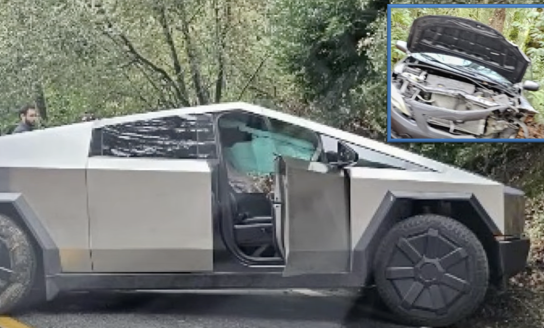 First Tesla Cybertruck Accident Reported in California (VIDEO)